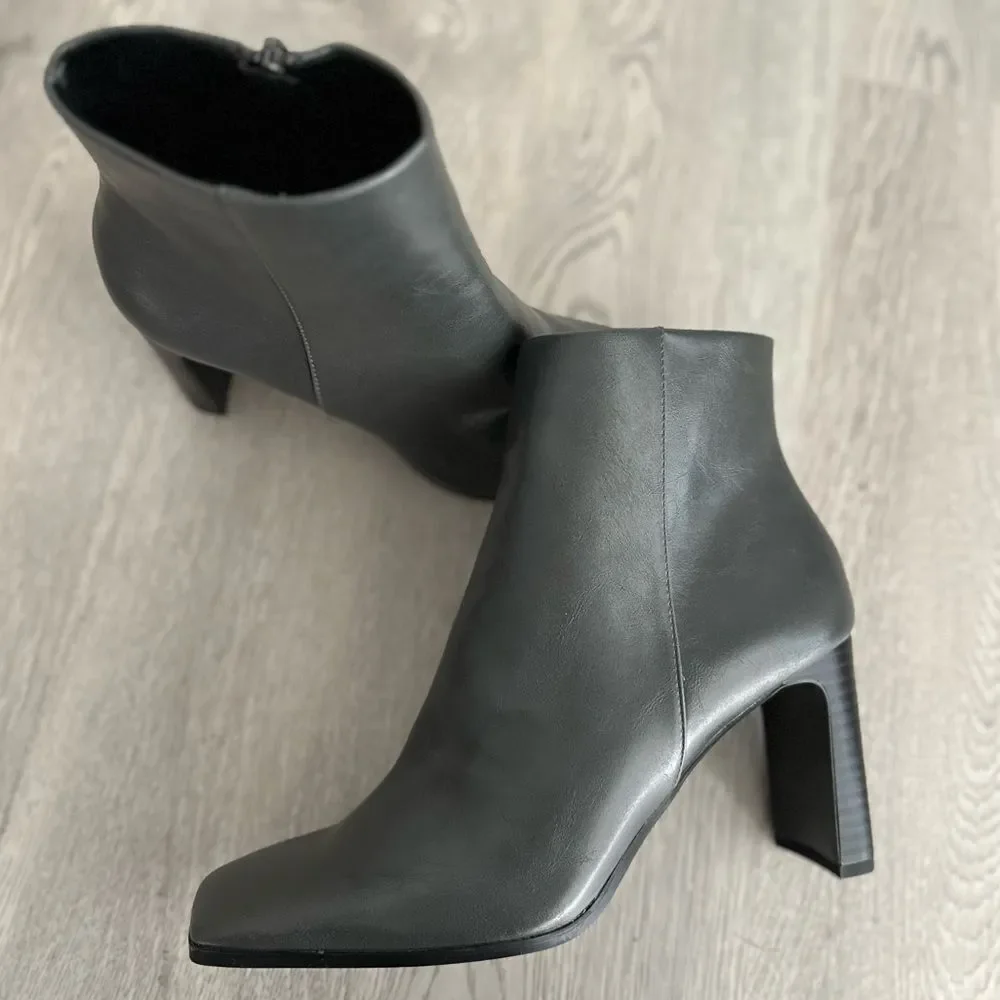 Mango Square Heel Boots New - Picture 2 of 9